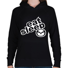 PRINTFASHION Eat Sleep Mazda - Női kapucnis pulóver - Fekete női pulóver, kardigán