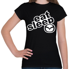 PRINTFASHION Eat Sleep Mazda - Női póló - Fekete női póló