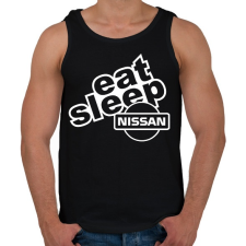 PRINTFASHION Eat Sleep Nissan - Férfi atléta - Fekete atléta, trikó