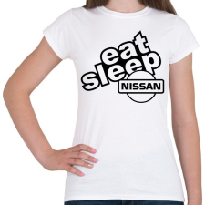 PRINTFASHION Eat Sleep Nissan - Női póló - Fehér női póló