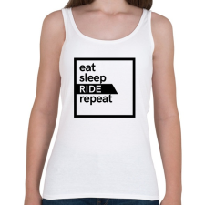 PRINTFASHION Eat sleep ride repeat  - Női atléta - Fehér női trikó
