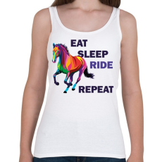 PRINTFASHION Eat sleep RIDE repeat - Női atléta - Fehér