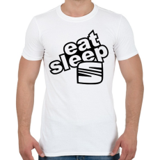 PRINTFASHION Eat Sleep Seat - Férfi póló - Fehér