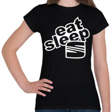 PRINTFASHION Eat Sleep Seat - Női póló - Fekete női póló