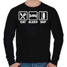 PRINTFASHION Eat Sleep SUP - Férfi pulóver - Fekete férfi pulóver, kardigán