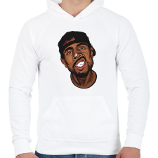 PRINTFASHION Eazy-E - Férfi kapucnis pulóver - Fehér férfi pulóver, kardigán