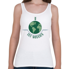 PRINTFASHION Eco warrior - Női atléta - Fehér női trikó