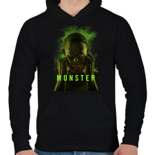 PRINTFASHION Ed Gein Monster - Férfi kapucnis pulóver - Fekete férfi pulóver, kardigán