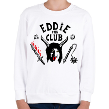 PRINTFASHION Eddie Munson Fan Club - Gyerek pulóver - Fehér gyerek pulóver, kardigán