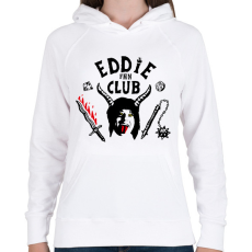 PRINTFASHION Eddie Munson Fan Club - Női kapucnis pulóver - Fehér