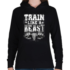 PRINTFASHION Eddz mint egy vadállat! - Női kapucnis pulóver - Fekete