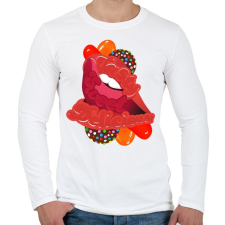 PRINTFASHION Édes ajkak - Férfi hosszú ujjú póló - Fehér férfi póló