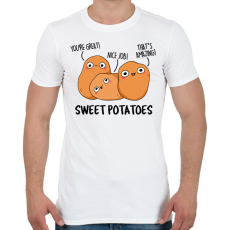 PRINTFASHION Édes burgonyák - Férfi póló - Fehér