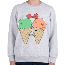 PRINTFASHION Édes csók - fagyi - Gyerek pulóver - Sport szürke gyerek pulóver, kardigán