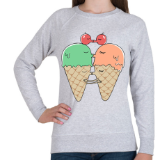 PRINTFASHION Édes csók - fagyi - Női pulóver - Sport szürke