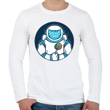 PRINTFASHION Édes Galaxis - Férfi hosszú ujjú póló - Fehér férfi póló