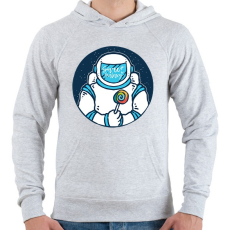 PRINTFASHION Édes Galaxis - Férfi kapucnis pulóver - Sport szürke