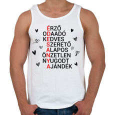 PRINTFASHION ÉDESANYA - Férfi atléta - Fehér