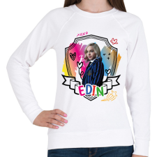 PRINTFASHION Edin firka - Női pulóver - Fehér női pulóver, kardigán