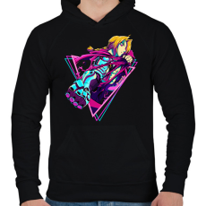 PRINTFASHION Edward Elric - Férfi kapucnis pulóver - Fekete