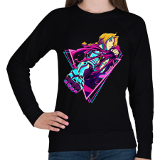 PRINTFASHION Edward Elric - Női pulóver - Fekete női pulóver, kardigán