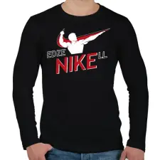 PRINTFASHION EdzeNIKEll - Férfi hosszú ujjú póló - Fekete férfi póló