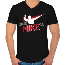 PRINTFASHION EdzeNIKEll - Férfi V-nyakú póló - Fekete férfi póló