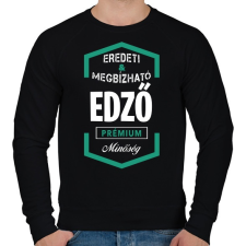 PRINTFASHION Edző prémium minőség - Férfi pulóver - Fekete férfi pulóver, kardigán