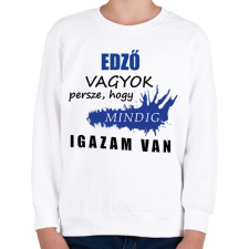 PRINTFASHION Edző vagyok - Gyerek pulóver - Fehér gyerek pulóver, kardigán