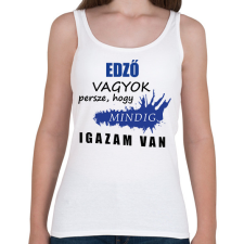 PRINTFASHION Edző vagyok - Női atléta - Fehér női trikó