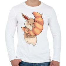 PRINTFASHION Eevee - Férfi hosszú ujjú póló - Fehér férfi póló