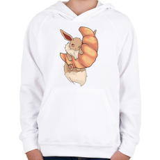 PRINTFASHION Eevee - Gyerek kapucnis pulóver - Fehér