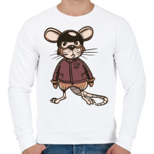 PRINTFASHION Egér - Férfi pulóver - Fehér férfi pulóver, kardigán