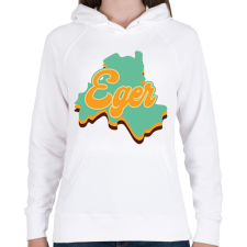 PRINTFASHION Eger - Női kapucnis pulóver - Fehér női pulóver, kardigán