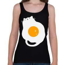 PRINTFASHION Egg Cat - Női atléta - Fekete