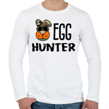 PRINTFASHION Egg hunter - Férfi hosszú ujjú póló - Fehér férfi póló