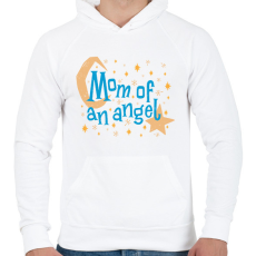 PRINTFASHION Egy angyal anyukája - Férfi kapucnis pulóver - Fehér