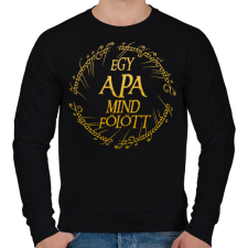 PRINTFASHION Egy apa mind fölött - Férfi pulóver - Fekete férfi pulóver, kardigán
