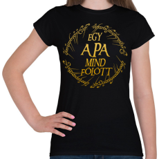 PRINTFASHION Egy apa mind fölött - Női póló - Fekete