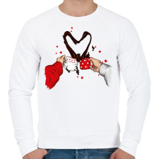 PRINTFASHION Egy bögre szerelem - Férfi pulóver - Fehér női pulóver, kardigán