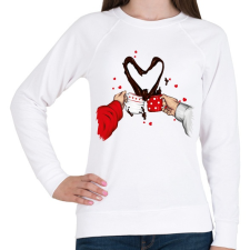 PRINTFASHION Egy bögre szerelem - Női pulóver - Fehér női pulóver, kardigán
