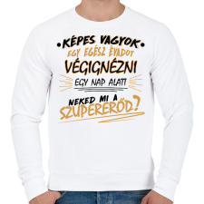 PRINTFASHION Egy évad egy nap alatt - Sorozatfüggő - Férfi pulóver - Fehér férfi pulóver, kardigán