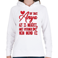 PRINTFASHION Egy igazi anya - Női kapucnis pulóver - Fehér női pulóver, kardigán