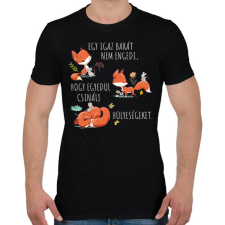 PRINTFASHION Egy igazi barát - Férfi póló - Fekete férfi póló