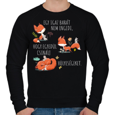 PRINTFASHION Egy igazi barát - Férfi pulóver - Fekete férfi pulóver, kardigán