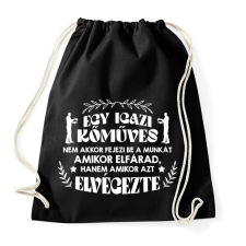 PRINTFASHION Egy igazi kőműves - Sportzsák, Tornazsák - Fekete tornazsák