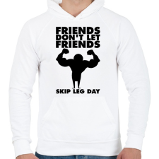 PRINTFASHION Egy jó barát sosem hagyja! - Férfi kapucnis pulóver - Fehér férfi pulóver, kardigán