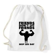 PRINTFASHION Egy jó barát sosem hagyja! - Sportzsák, Tornazsák - Fehér tornazsák