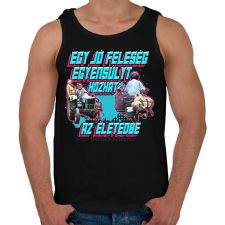 PRINTFASHION Egy jó feleség egyensúlyt hozhat az életedbe - Férfi atléta - Fekete atléta, trikó