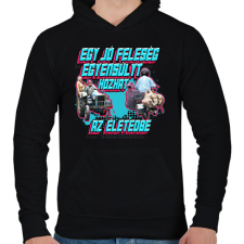 PRINTFASHION Egy jó feleség egyensúlyt hozhat az életedbe - Férfi kapucnis pulóver - Fekete férfi pulóver, kardigán
